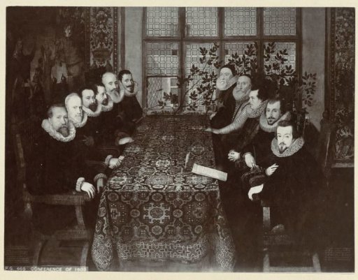 Peace negotiations between the English and Spanish plenipotentiaries at Somerset House in London, 1604
