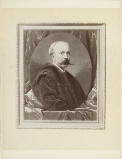 Photoreproduction of a painted portrait of the painter Gustav Olof Cederström