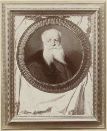 Photoreproduction of a painted portrait of the sculptor Arthur du Passage
