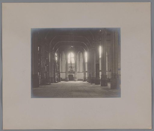 Interior of the Nieuwezijds Chapel in Amsterdam, during the demolition in 1908