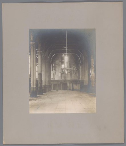 Interior of the Nieuwezijds Chapel in Amsterdam, during the demolition in 1908