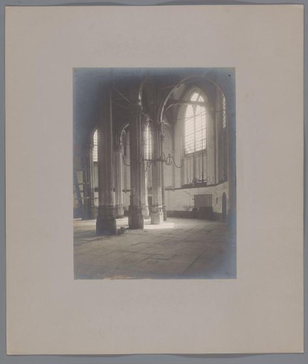 Interior of the Nieuwezijds Chapel in Amsterdam, during the demolition in 1908