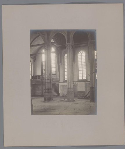 Interior of the Nieuwezijds Chapel in Amsterdam, during the demolition in 1908