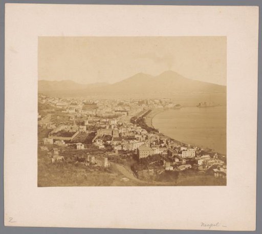 View of Naples with the Vesuvius in the Background