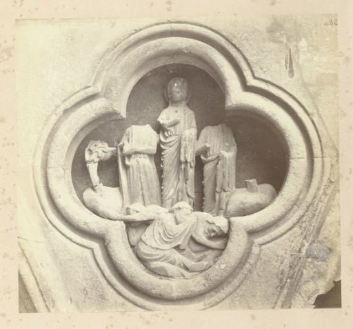 Sculpture group in the cathedral of Wells