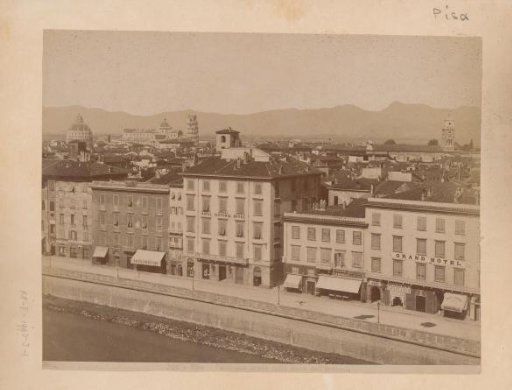 View of the quay of the Arno in Pisa, Italy