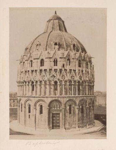 View of the Baptistery at Pisa, Italy