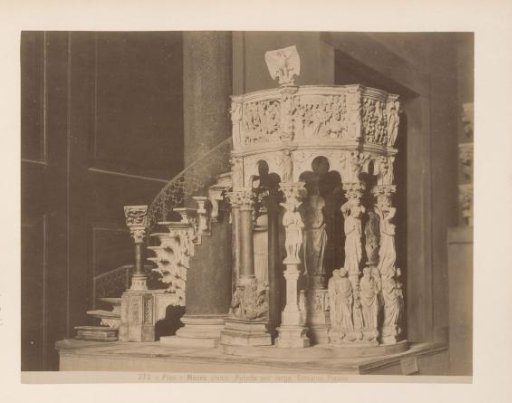 Pulpit by Giovanni Pisano in the Museo civico at Pisa, Italy