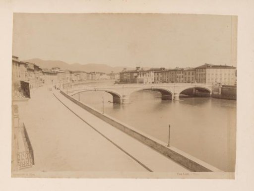 View of the quay along the Arno in Pisa, Italy