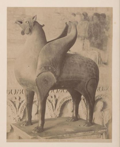 Sculpture of a griffin in the Camposanto in Pisa, Italy