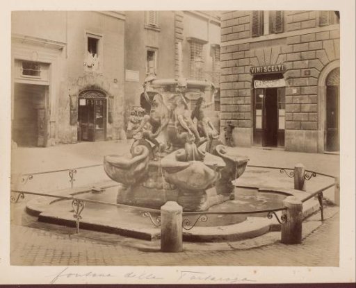 View of the Fontana della Tartaruga in Rome, Italy