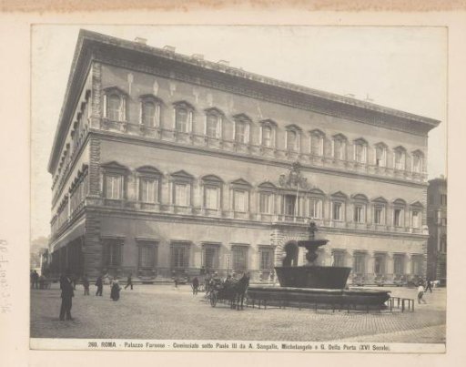 View of the Palazzo Farnese in Rome