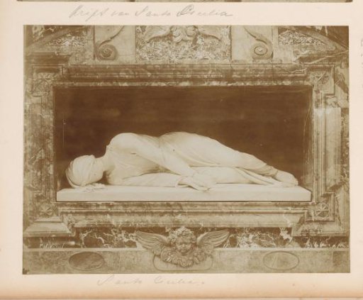 Sculpture of Saint Cecilia in the Basilica of Santa Cecilia in Trastevere, Rome, Italy