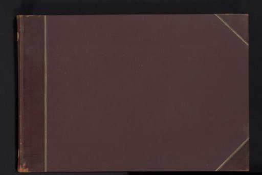 Photo album with 51 topographical photographs and photographic reproductions of works of art from Italy