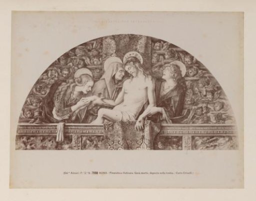 Photographic reproduction of the painting The Entombment of Christ by Carlo Crivelli, Vatican Pinacoteca