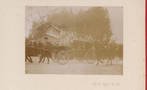 Pope Pius X in a carriage at the Rosary Basilica at Lourdes