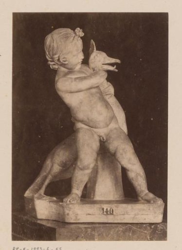 Sculpture of a boy with a goose, Glyptothek Munich