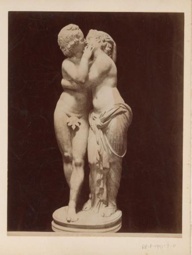 Sculpture of Amor and Psyche in the Capitoline Museums in Rome