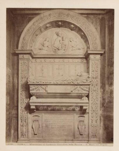 Tomb monument of Cardinal Cristoforo della Rovere in the Santa Maria del Popolo in Rome