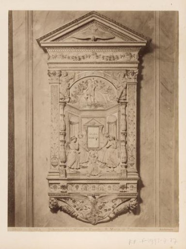 Tabernacle by Mino da Fiesole in the Santa Maria in Trastevere in Rome
