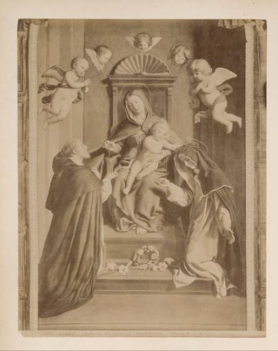 Photographic reproduction of painting Madonna del Rosario by Sassoferrato in Santa Sabina in Rome