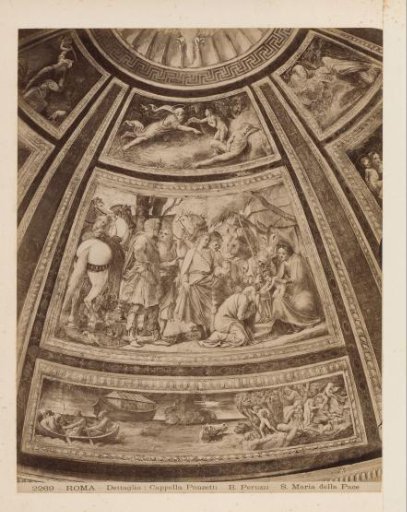 Photographic reproduction of detail of frescoes by B. Peruzzi in the Cappella Ponzetti in Santa Maria della Pace in Rome
