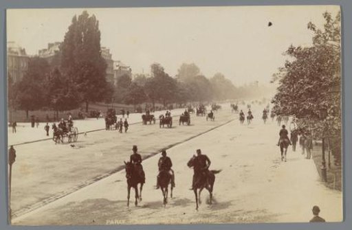 Riders on the Avenue du Bois de Boulogne in Paris