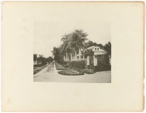 Grote Combéweg with the Lodge Building, Paramaribo