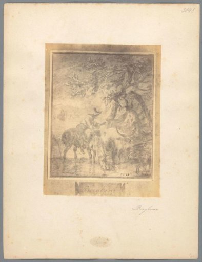 Photographic reproduction of a drawing by Nicolaes Berchem