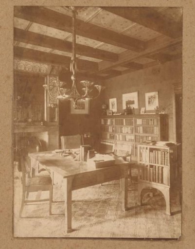 Desk in the Study in the House of Ferdinand Kranenburg, Keizersgracht 698 A in Amsterdam, Designed by Theo Nieuwenhuis