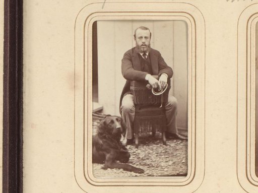 Portrait of a man with a dog