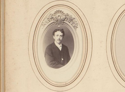 Portrait of an unknown man in an oval frame