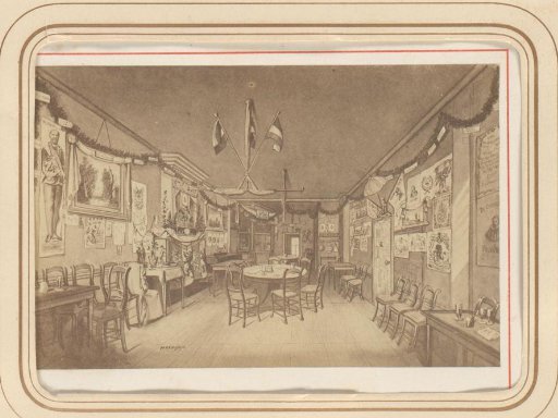 Photographic Reproduction of a Design Depicting a Café