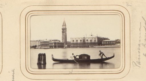 Gondola in the Grand Canal, Venice, with the Doge's Palace and Campanile in the Background