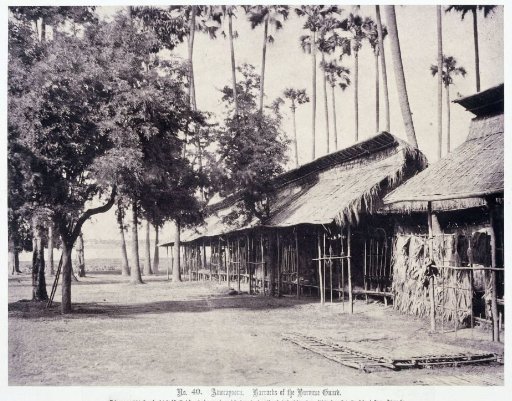 Stays of the Burmese guard in Amarapura near Mandalay, Myanmar