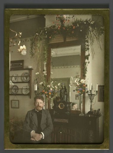 Self-portrait in front of the Mirror in the Living Room