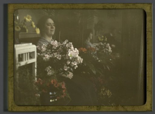 Portrait of Tine, Seated Among Flowers