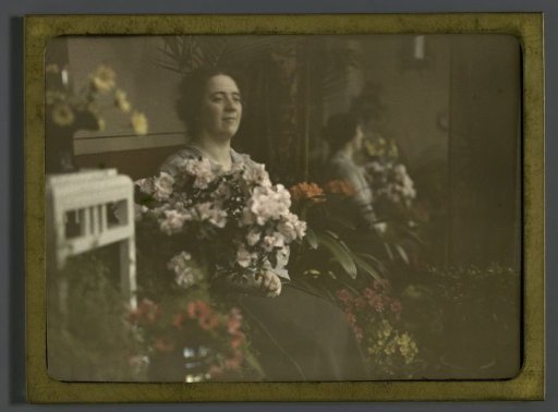 Portrait of Tine, Seated Among Flowers