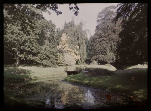 View in Wilhelminapark with a bridge in the center