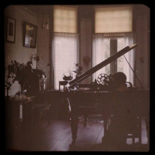 Tine at the Grand Piano in the Drawing Room