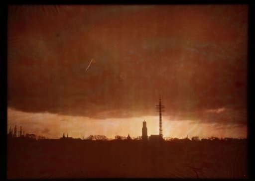Sunset over Utrecht, with the Dom Tower in the Center and the Buurkerk to the Left