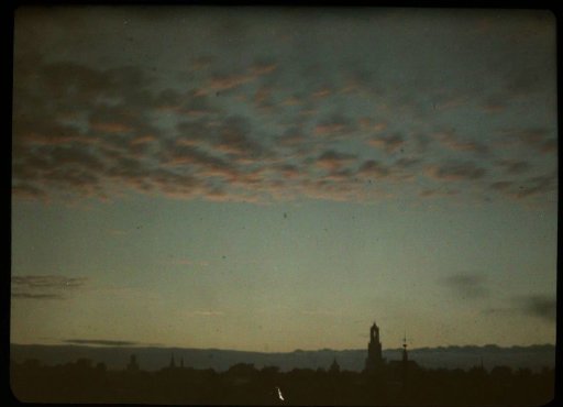 Sunset over Utrecht, with the Dom Tower Slightly Right of Center and the Buurkerk to the Left of That