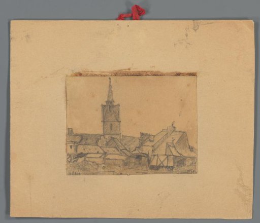 City view with church tower
