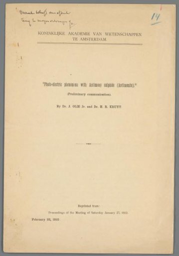 Research report on photoelectric phenomena with antimony sulfide