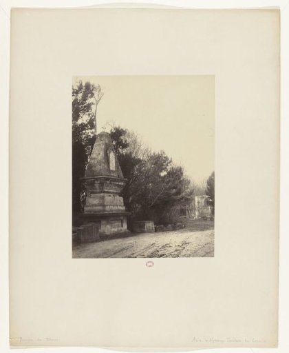Monument to a consul on the Alyscamp cemetery in Arles