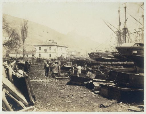 Harbour of Balaklava, place for military supply