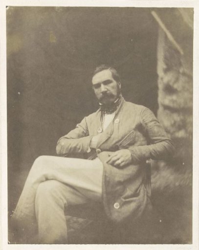 Portrait of a man, possibly a self-portrait by Louis-Rémy Robert