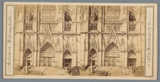 Facade of Cologne Cathedral, During Restoration