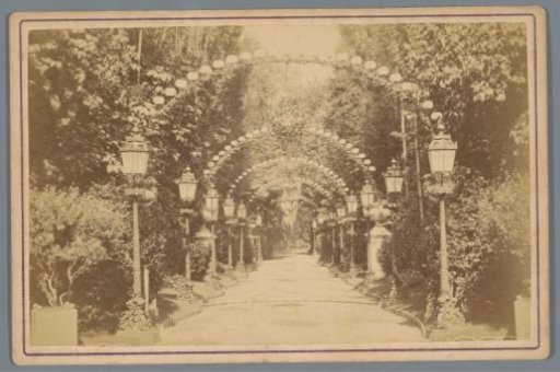 Avenue in the Jardin Mabille in Paris
