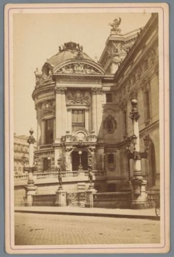 Part of the exterior of the Opéra Garnier in Paris